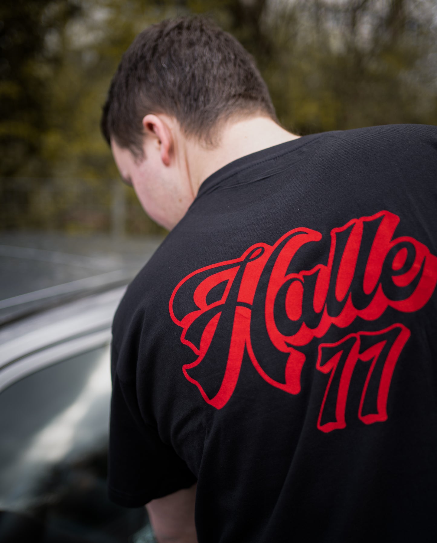T-Shirt -Halle77- mit Rückendruck Dortmund – Halle77